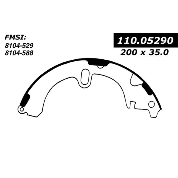 Centric Parts Centric Brake Shoes, 111.05290 111.05290 - main